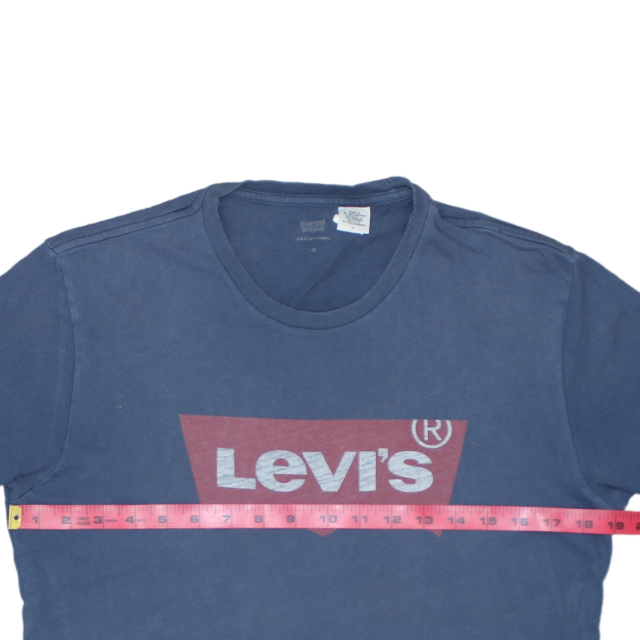 Levi's Men's Blue Graphic Logo Crew Neck T-Shirt Size M