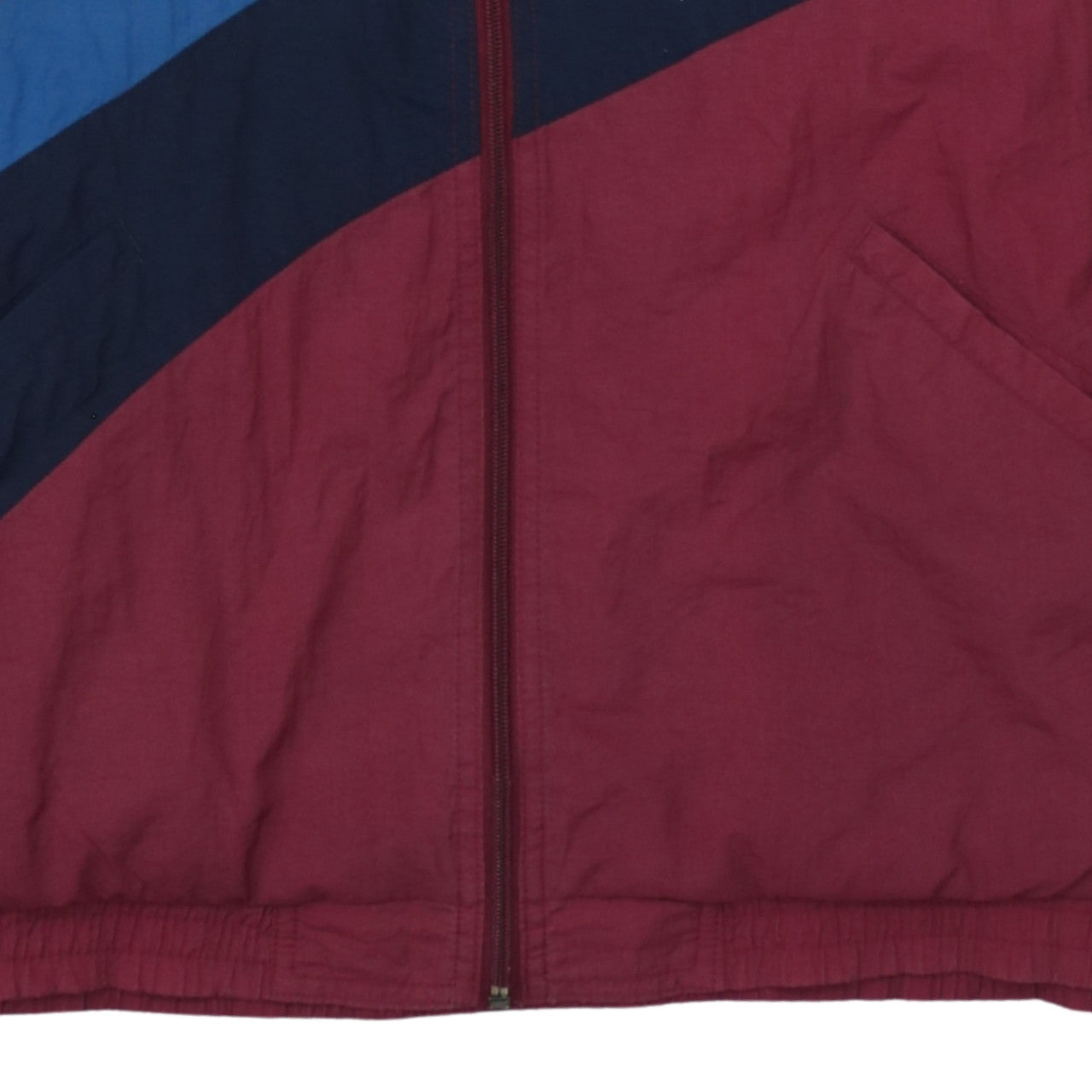 Puma Men's Burgundy Blue Windbreaker Jacket Size S Nylon Retro Style