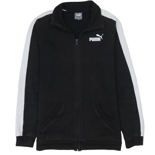 Puma Mens Black Small Track Jacket Full Zip Athletic Top