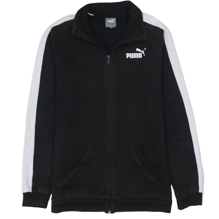 Puma Mens Black Small Track Jacket Full Zip Athletic Top