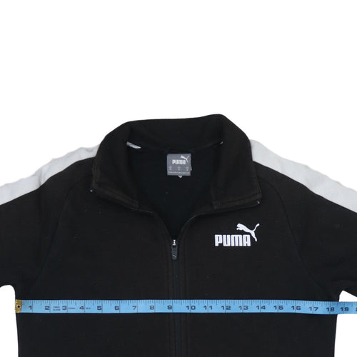 Puma Mens Black Small Track Jacket Full Zip Athletic Top