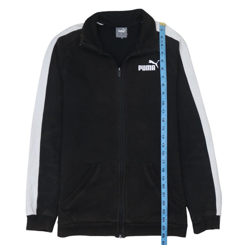 Puma Mens Black Small Track Jacket Full Zip Athletic Top