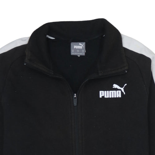 Puma Mens Black Small Track Jacket Full Zip Athletic Top