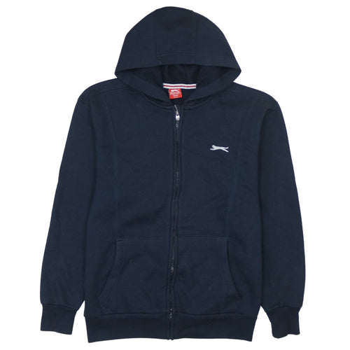 Slazenger Boys Blue Full Zip Hoodie 13 Years Cotton Fleece Sportswear