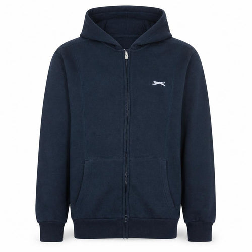 Slazenger Boys Blue Full Zip Hoodie 13 Years Cotton Fleece Sportswear