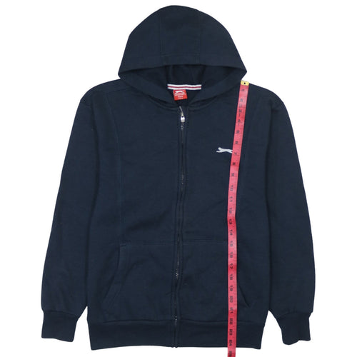 Slazenger Boys Blue Full Zip Hoodie 13 Years Cotton Fleece Sportswear