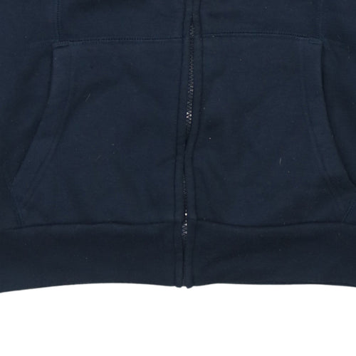 Slazenger Boys Blue Full Zip Hoodie 13 Years Cotton Fleece Sportswear