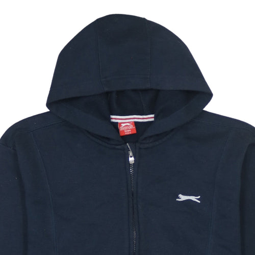 Slazenger Boys Blue Full Zip Hoodie 13 Years Cotton Fleece Sportswear