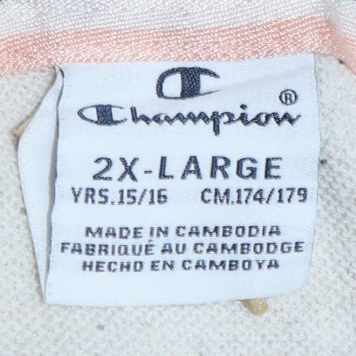 Champion Boys Grey 2XL Pullover Hoodie Rochester New York Graphic