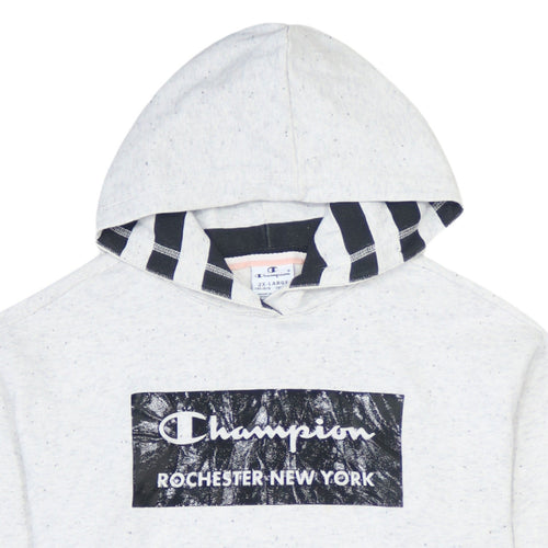 Champion Boys Grey 2XL Pullover Hoodie Rochester New York Graphic