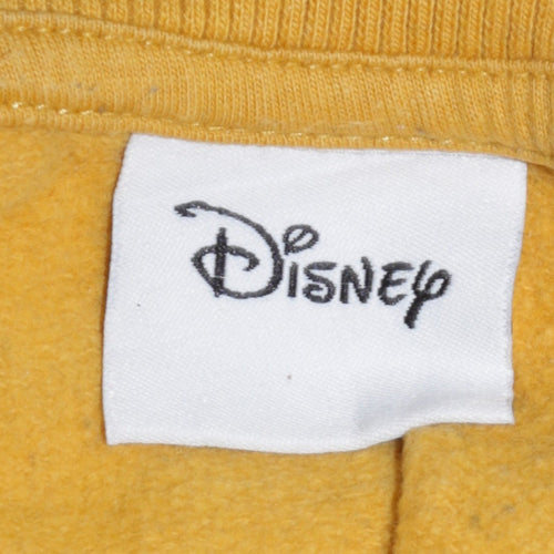 Disney Tu Women's Yellow Floral Minnie Sweatshirt Size 10 Cotton