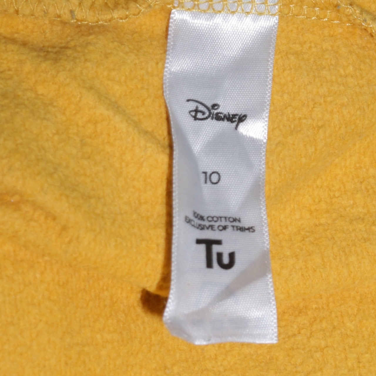 Disney Tu Women's Yellow Floral Minnie Sweatshirt Size 10 Cotton