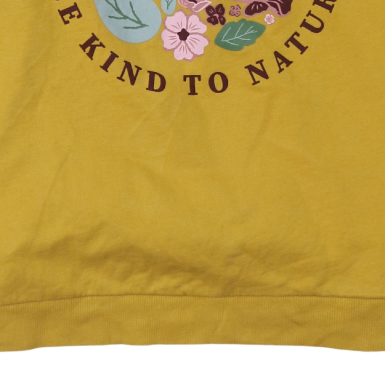 Disney Tu Women's Yellow Floral Minnie Sweatshirt Size 10 Cotton