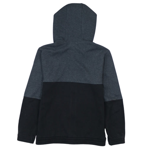 Adidas Boys Grey Full Zip Colourblock Hoodie 11-12 Years