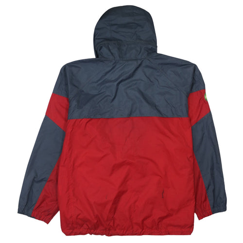 Columbia Men's Red Grey Hooded Windbreaker Jacket XL