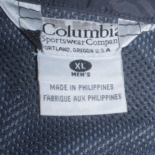 Columbia Men's Red Grey Hooded Windbreaker Jacket XL