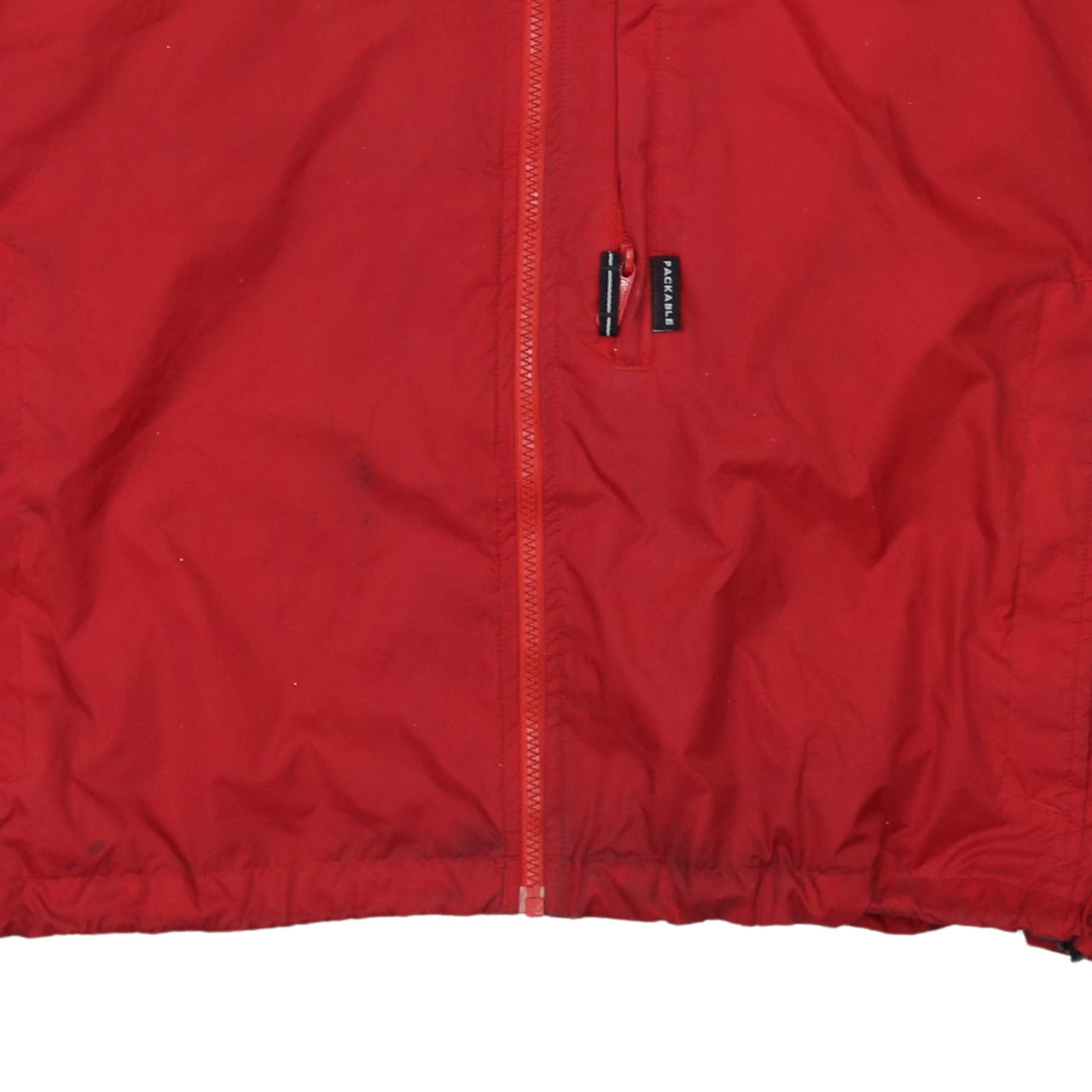 Columbia Men's Red Grey Hooded Windbreaker Jacket XL