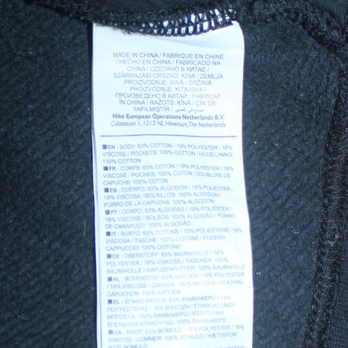 Nike Women's Black Pullover Hoodie Small Cotton Blend Sweatshirt