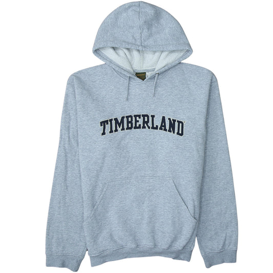 Timberland Women's Grey Pullover Hoodie Small Cotton Blend Logo Casual