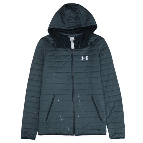 Under Armour Men’s Grey Hooded Full Zip Puffer Jacket L