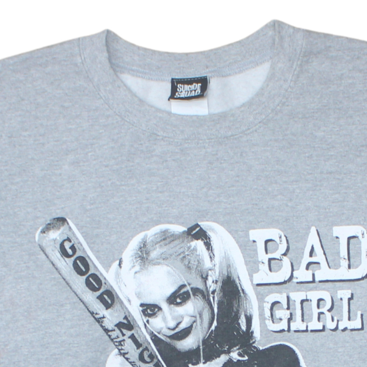 Suicide Squad Grey Graphic Harley Sweatshirt Women M Crew Neck