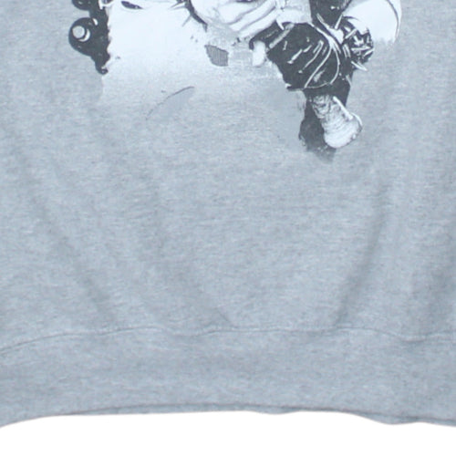 Suicide Squad Grey Graphic Harley Sweatshirt Women M Crew Neck