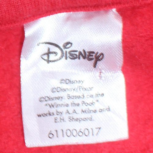 Disney Boys Red Christmas Sweatshirt L 16-18 Mickey & Minnie Graphic Pullover