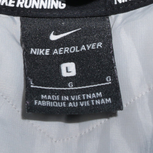 Nike Men's Black Large Aerolayer Running Track Jacket