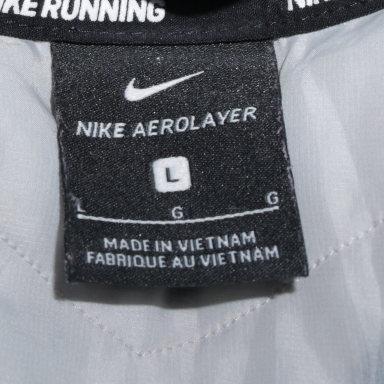 Nike Men's Black Large Aerolayer Running Track Jacket