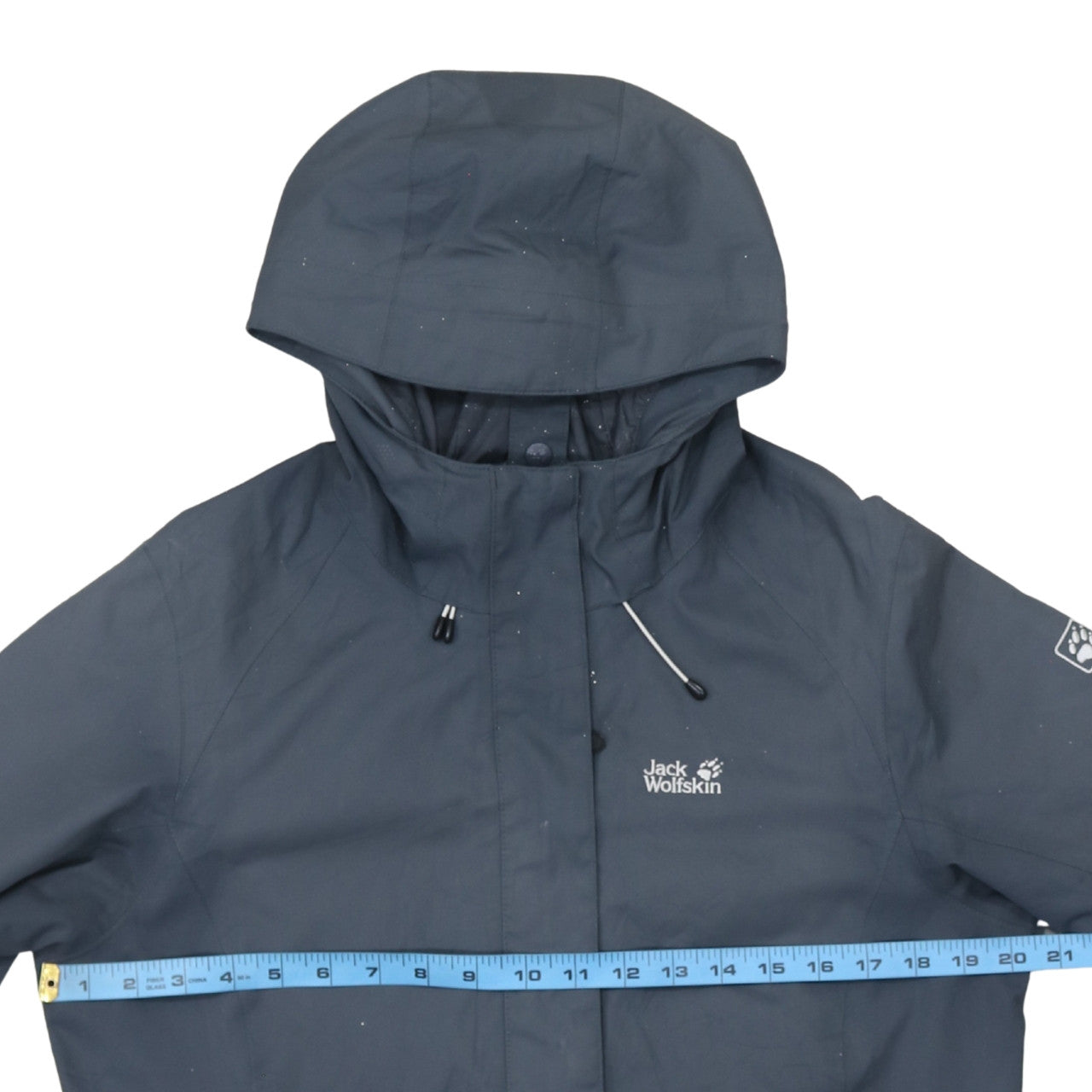 Jack Wolfskin Women's Blue Waterproof Hooded Rain Jacket Size 12