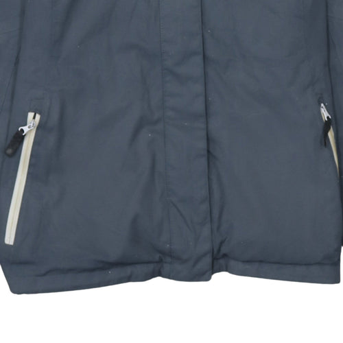 Jack Wolfskin Women's Blue Waterproof Hooded Rain Jacket Size 12