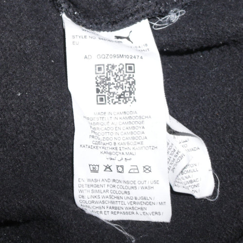 Puma Men's Black 2XL Pullover Crew Neck Fleece Sweatshirt