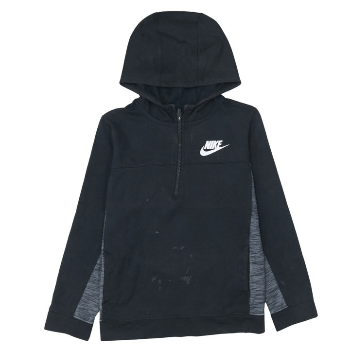 Nike Boys Black 12-13 Years Half Zip Hoodie Sweatshirt