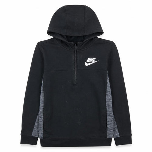 Nike Boys Black 12-13 Years Half Zip Hoodie Sweatshirt