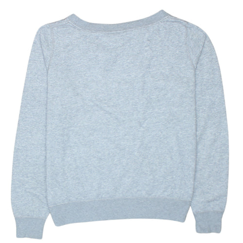 Nike Women Grey Just Do It Crew Neck Pullover Sweatshirt Size M