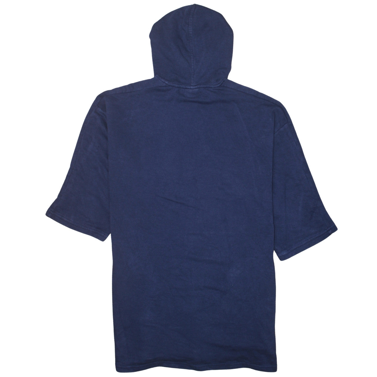 Puma Women Navy Blue Short Sleeve Hoodie UK 14 Logo Cotton