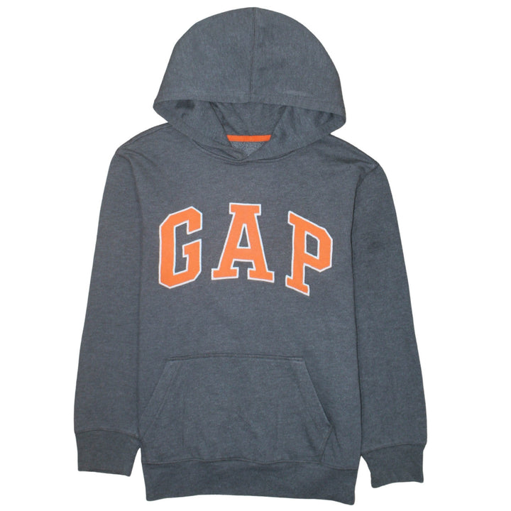 GAP Boys Grey XXL Pullover Hoodie Sweatshirt with Orange Logo