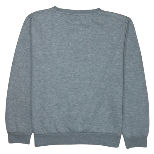 Disney Women Grey Stitch Pullover Sweatshirt Size M 10/12