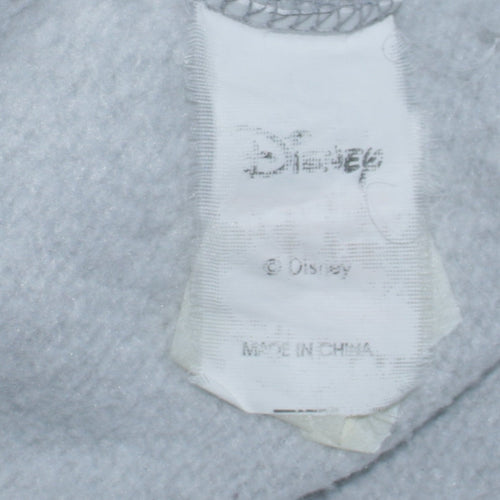 Disney Women Grey Stitch Pullover Sweatshirt Size M 10/12