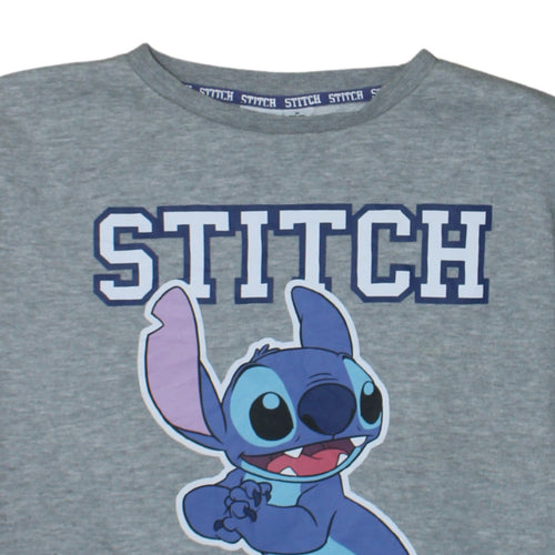 Disney Women Grey Stitch Pullover Sweatshirt Size M 10/12