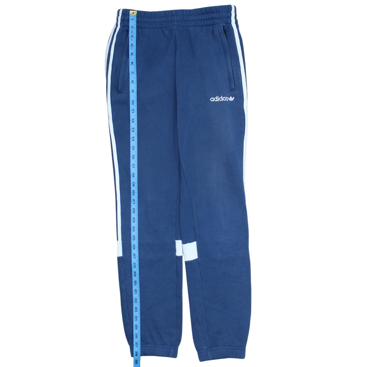 Adidas Mens Blue Slim Sweatpants Joggers Size S with Stripes