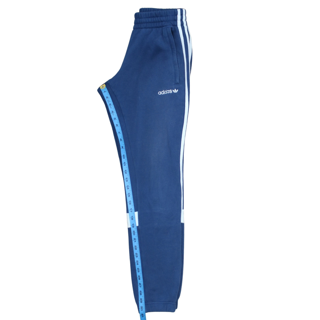 Adidas Mens Blue Slim Sweatpants Joggers Size S with Stripes
