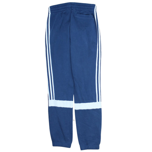 Adidas Mens Blue Slim Sweatpants Joggers Size S with Stripes