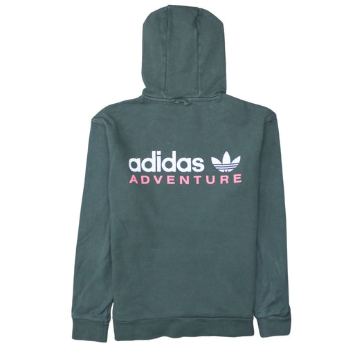 Adidas Adventure Womens Green Pullover Hoodie Size M Classic Fit