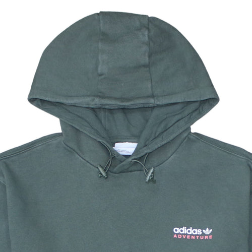 Adidas Adventure Womens Green Pullover Hoodie Size M Classic Fit