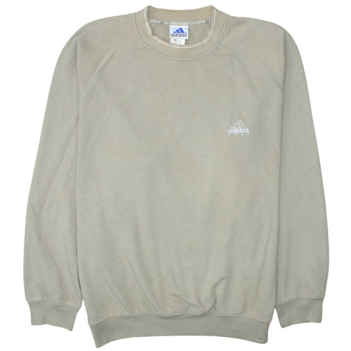 Adidas Men Beige XL Golf Crew Neck Sweatshirt Pullover