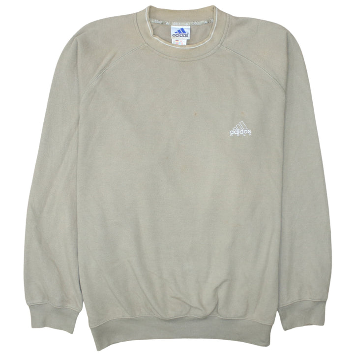 Adidas Men Beige XL Golf Crew Neck Sweatshirt Pullover
