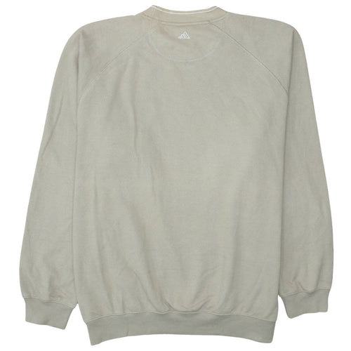 Adidas Men Beige XL Golf Crew Neck Sweatshirt Pullover