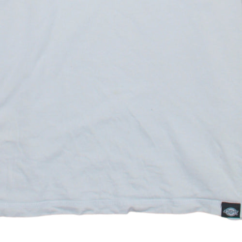 Dickies Men's Black and White Long Sleeve Raglan Cotton T-Shirt Size L