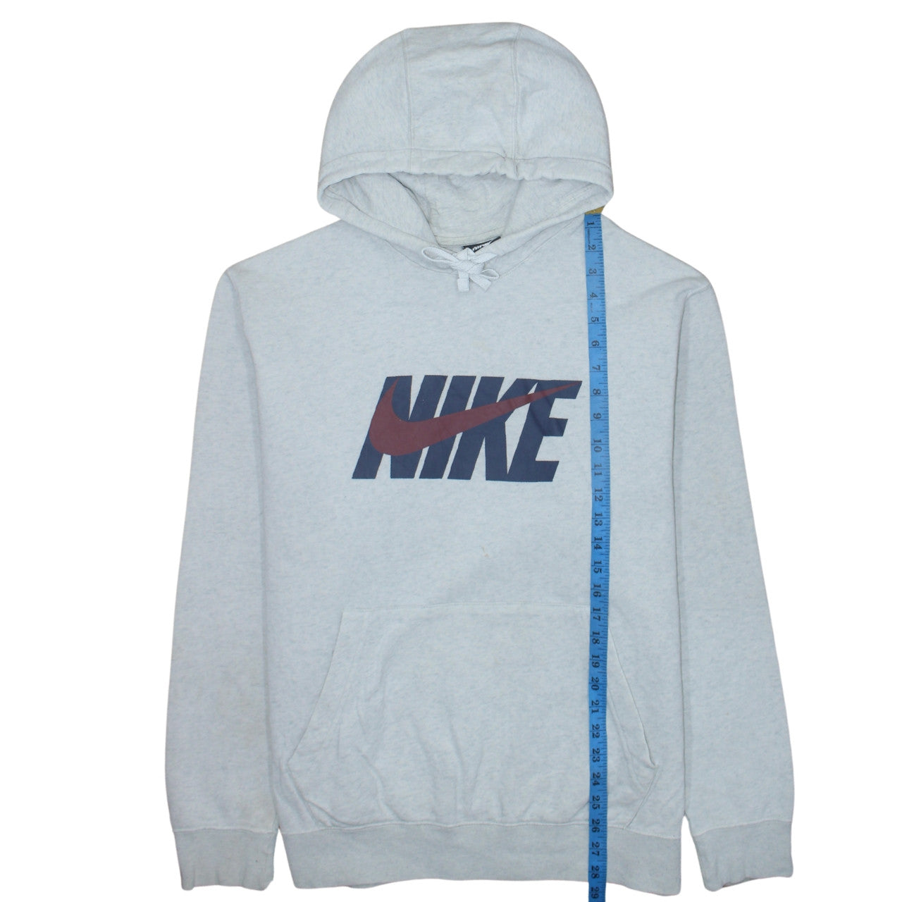 Nike Men’s Grey Pullover Hoodie L Logo Fleece Sportswear